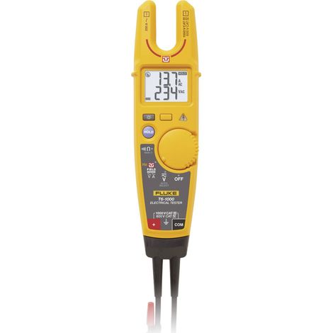 Indicateur de tension professionnel Fluke T6-1000PRO – Mesure jusqu'à 1000V AC – Courant 200A AC – Grand écran rétroéclairé