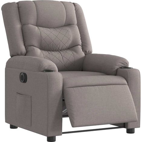Relaxsessel Elektrisch Taupe Stoff