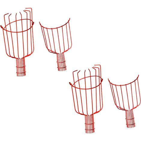 Lot De 2 Paniers De Cueillette De Fruits Rouge Amovible, Outil pour Poires Et Pêches, Coupe-tiges Précis, Accessoires De Jardinage Polyvalents pour Verger Et Plantation (1/5)