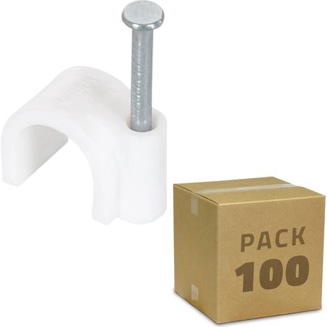 100er Pack Kabelklemme Weiss 10 mm² (1/2)