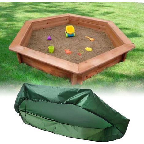 Housse de protection hexagonale pour bac à sable avec cordon de serrage, étanche à la poussière, pour bac à sable, piscine pour jardin extérieur(23020020cm) (1/5)
