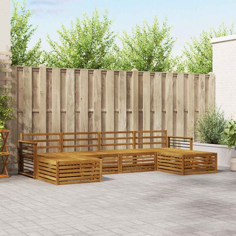 vidaXL Outdoor Sofa Set 6 pcs Natural Solid Acacia Wood (1/5)