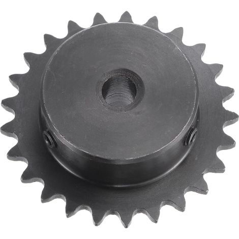 Kettenrad mit 25 Zähnen – 1 Stück – C45-Stahl – 8 mm Bohrung – Für Maschinenantriebe – Schwarz (1/5)