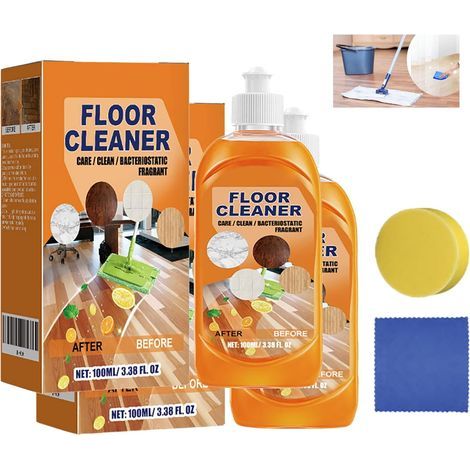 Powerful Decontamination Floor Cleaner,Polishing Brightening Tile Cleaning,Wood Floor Cleaning Tile Cleaner,Sols Cleaner,Puissant Nettoyant Multipurpose (2Pieces) (1/5)