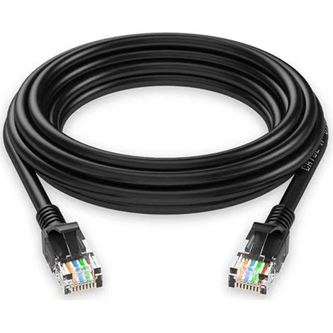 1 Câble Ethernet,CAT6,Haute Vitesse,Réseau LAN,50 pieds,Noir,Maison/Bureau (1/5)