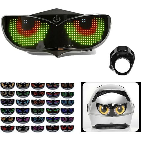Feu LED œil de démon pour vélo et moto, feu d'avertissement pour casque, feu arrière décoratif (1/5)