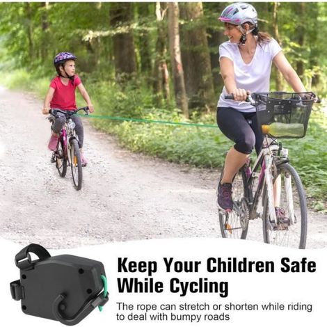 Barre Traction Velo Enfant Tire Vélo Barre De Remorquage De Vélo Rétractable Barre de Traction de 2,5 m Cable Traction Corde Système (1/4)