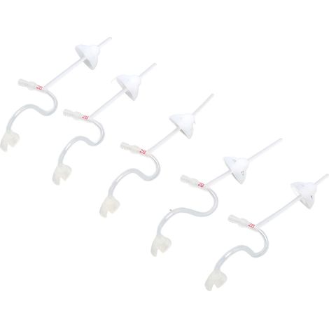 5 pièces tubes amplificateurs sonores pour appareils auditifs, tube transparent pour oreille droite, kit de remplacement (1/5)