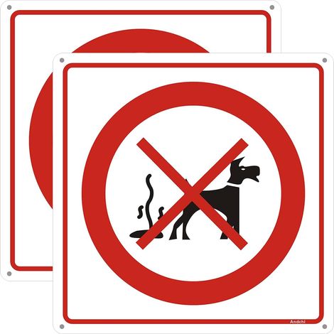 Pièces Nettoyer après panneau d'avertissement de chien, aucun signe d'encrassement, panneau carré en aluminium en métal, taille 300 x 300mm (1/5)
