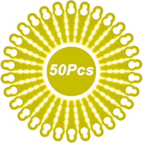 Lot de 50 lames de rechange compatibles pour coupe-bordures Ryobi, têtes double lames dentelées RAC155 RAC157 RAC158.