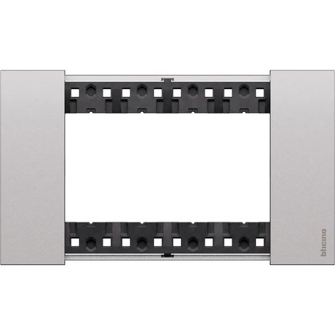 Bticino placca 4P steel living now KA4804KS