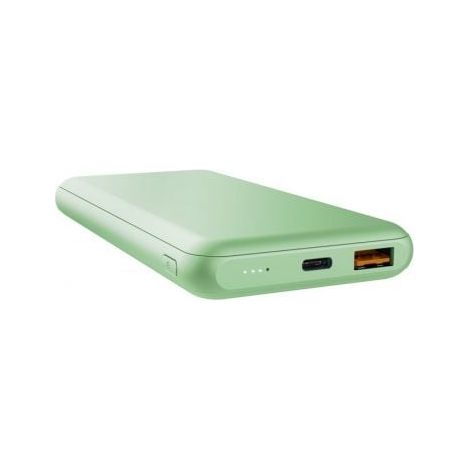 Trust Redoh Batterie Externe 10000mAh Charge Rapide 20W, PD 18W USB-C, QC 3.0 USB, 50% Plastiques Recyclés, Câble Inclus, Power Bank Chargeur iPhone, iPad, Samsung, Xiaomi, Tablette - Vert (25033)