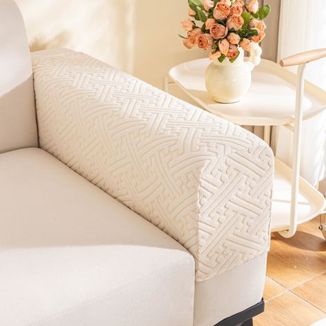 Housses de fauteuil et de canapé rétractables housses de fauteuil ensemble de 2 housses antidérapantes housses de canapé (beige) (1/5)