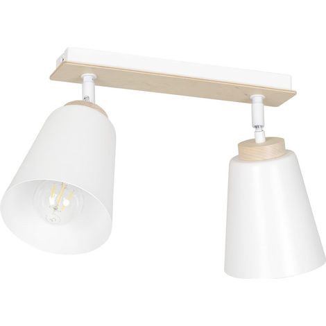 Regleta de techo Tasla Blanco (2 luces) (1/5)