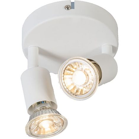 QAZQA Faretto jeany - Moderno - Acciaio - Bianco - Tondo Max. 2 x Watt