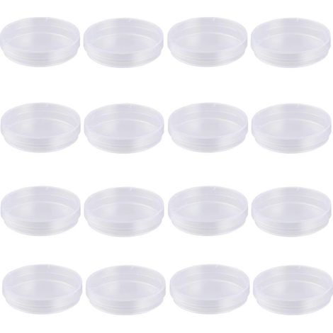 20 boîtes de Petri en plastique de 60 mm, stériles pour la culture bactérienne, avec couvercles-6.00X6.00X1.50CM (1/2)