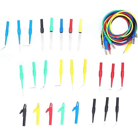 Bananenstecker-Testkabel auf Krokodilklemmenstecker-Leitungskabel-Set mit Rückprüfspitze