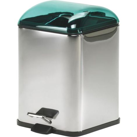 Poubelle avec pédale vert transparent Karta (1/2)