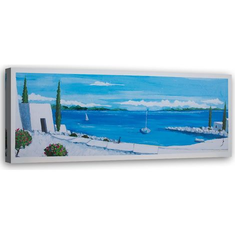 Tableau sur toile Plage Mer Paysage Bleu 90x30 (1/5)