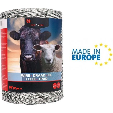 Filo Conduttore Bianco Polywire Pro ITALFROM 1000 metri per Recinzioni Elettriche (1/2)