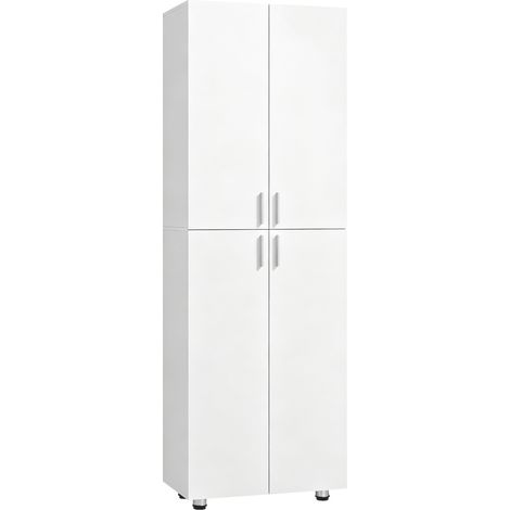 Schrank, weiß, 60 × 34 × 180 cm, Spanplatte, 20 kg (1/5)