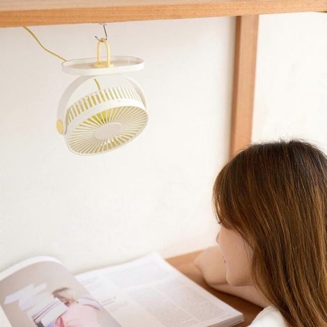 Tragbarer Tischventilator mit Haken fürs Schlafzimmer, 14 cm (5,55 Zoll) (1/4)
