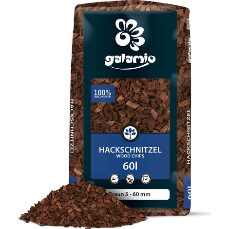 Galamio Holzhackschnitzel Braun 60l (1/5)