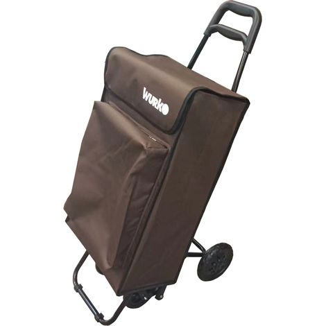 WURKO carro compra 4 ruedas marron , Carro compra 4 ruedas marrón. -Marca: Wurko. -Carro de compra realizado en ligero y resistente aluminio, dispone de 4 ruedas para evitar que ca