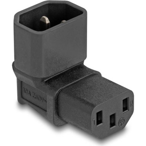 Delock 80472 Adattatore di alimentazione Spina IEC C14 - Presa IEC C13 Nero 1 pz. Sacchetto