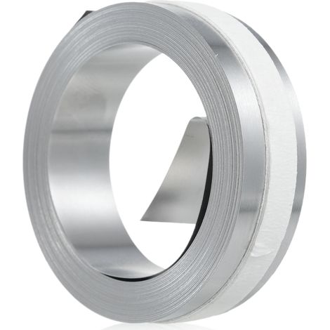 Ruban adhésif de gaufrage manuel 3D en acier, sans adhésif, recharge pour étiqueteuse métallique compatible avec les étiqueteuses DYMO M1011/M11 - 1 rouleau de 12 mm x 6,4 m (1/5)