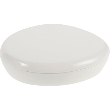 Solid Aluminum Alloy Cosmetic Case with Rotating Lid, Empty Container for Solid Ointment and Perfume, Portable and Lightweight, White (1/5)