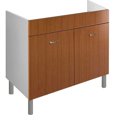 Mobile Sottolavello Cucina Da 80 Cm Solo Per Lavello In Acciaio Inox Da Appoggio - Colore: Teak (Solo Mobile) (1/2)