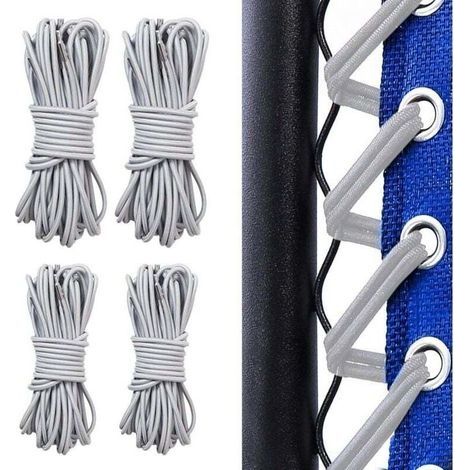 Corde de remplacement élastique pour chaise zéro gravité – Lot de 4 cordons (2 longs 2 courts) – Matériau dichotomanthes – Compatible avec Lafuma (1/5)