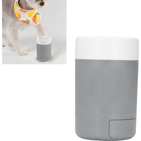 Gobelet semi-automatique pour laver les pattes des animaux, pour le nettoyage et le toilettage des pattes de chats et de chiens, gris. (1/5)