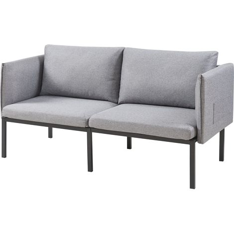 Divano/poltrona a 2 posti 69 x 158 x 63 cm grigio 030009132