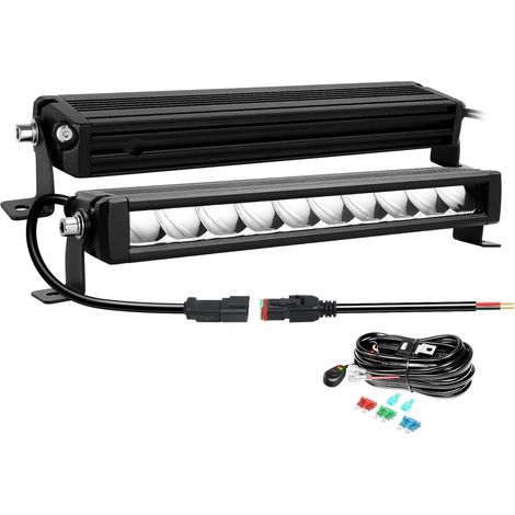 Barre LED 12'' 30CM 30W Rampe LED Rangée Unique 12V 24V IP67 Bar Feux Antibrouillard Barres Lumineuse pour 4x4 Voiture Camion Tracteur Quad Bateau, con Faisceau Kit, 6000K (1/5)