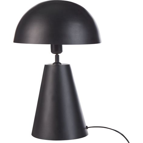 Lámpara de mesa moderna metal hierro pantalla abierta negro Palmiet