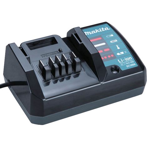 Makita – Chargeur pour électroportatif – DC18WA – 14,4V et 18V li-ion – Charge rapide pour batteries G-series – Compatible avec BL1411G à BL1840G
