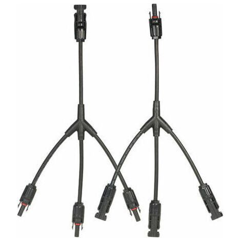 MC4 Y-Verzweigungs-Solarpanel-Kabelstecker-Adapter, 1 Paar M/FFF und F/MMM - 1 Paar M/FFF und F/MMM