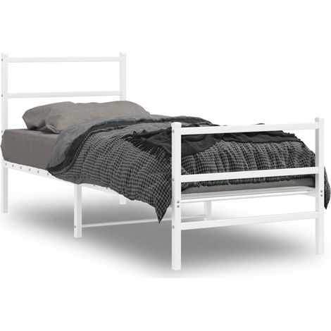 Estructura cama sin colchón con estribo metal 80x200 cm