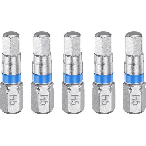 5Pcs Embouts de Tournevis Hexagonaux H5 Tige Hexagonale 1/4" (1/5)
