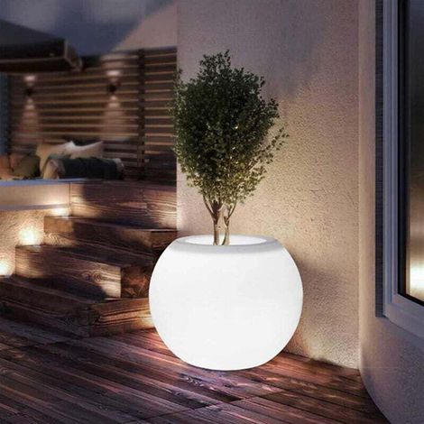 Colorful waterproof LED flower pot, perfect for indoor and outdoor plants, comes with a remote control
