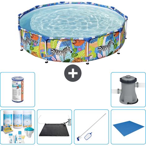 Bestway Piscina Bestway Steel Pro Rotonda - Giungla - 305x66 cm - 7-pezzi  S22117 (1/5)