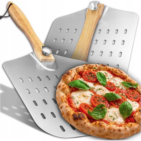 PALA PER PIZZA, PALA FORATA, VASSOIO IN ACCIAIO INOSSIDABILE PROFESSIONALE