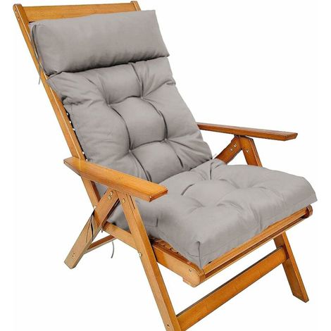 Coussin d'assise à dossier haut-125 x 55 cm gris - RWCoussin extérieur (1/5)