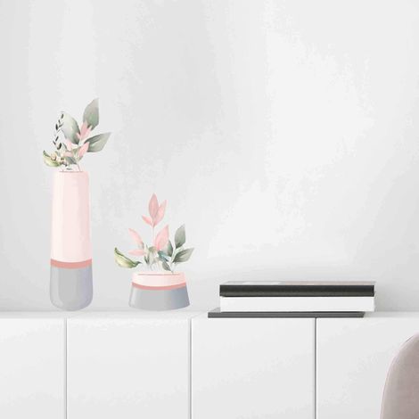 Sticker Mural Grand Vase et Fleurs (1/4)