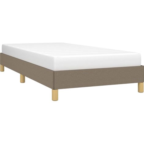 vidaXL Giroletto senza Materasso Tortora 90x200 cm Tessuto (1/4)