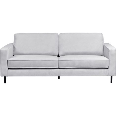 Sofa 3-Sitzer SAVALEN Stoff Hellgrau