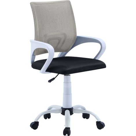 Chaise de bureau pivotante de style contemporain en noir et gris (1/5)