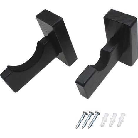 Lot de 2 supports muraux pour batte de baseball Noir